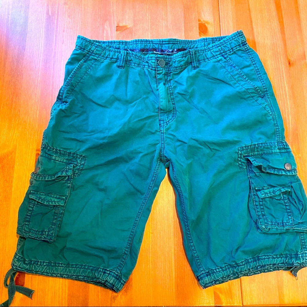 FUHAO Cargo Shorts| Men Size 34 Green